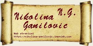 Nikolina Ganilović vizit kartica